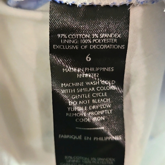 Natori Andora Blue and White Floral  Dress Size 6 - Picture 6 of 9